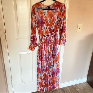 Beautiful Shimmery Floral Maxi Dress